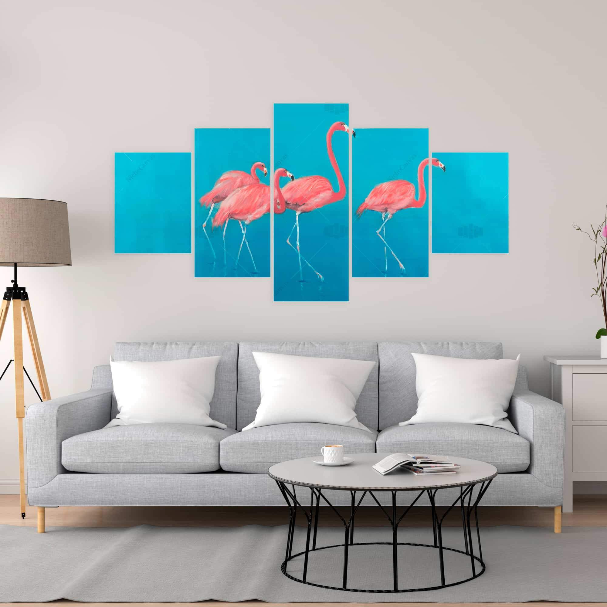 Four Flamingos