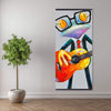 Funny Frog Playing Guitar - Wooden Magnetic Frame