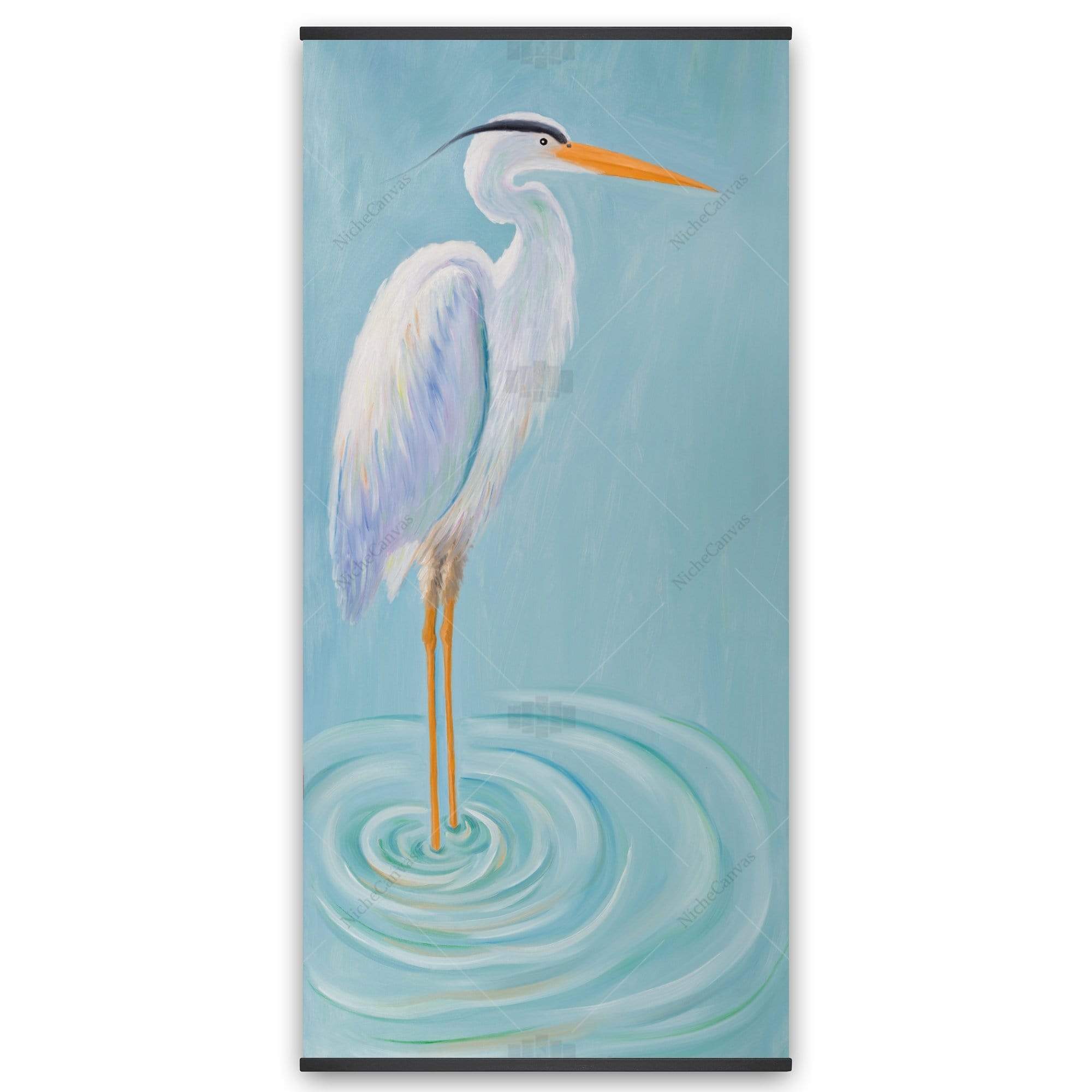 Great Blue Heron - Wooden Magnetic Frame