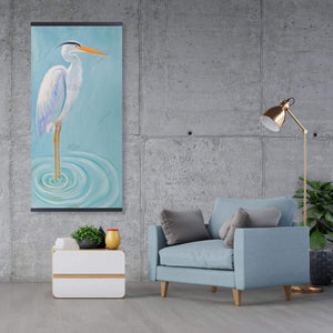 Great Blue Heron - Wooden Magnetic Frame