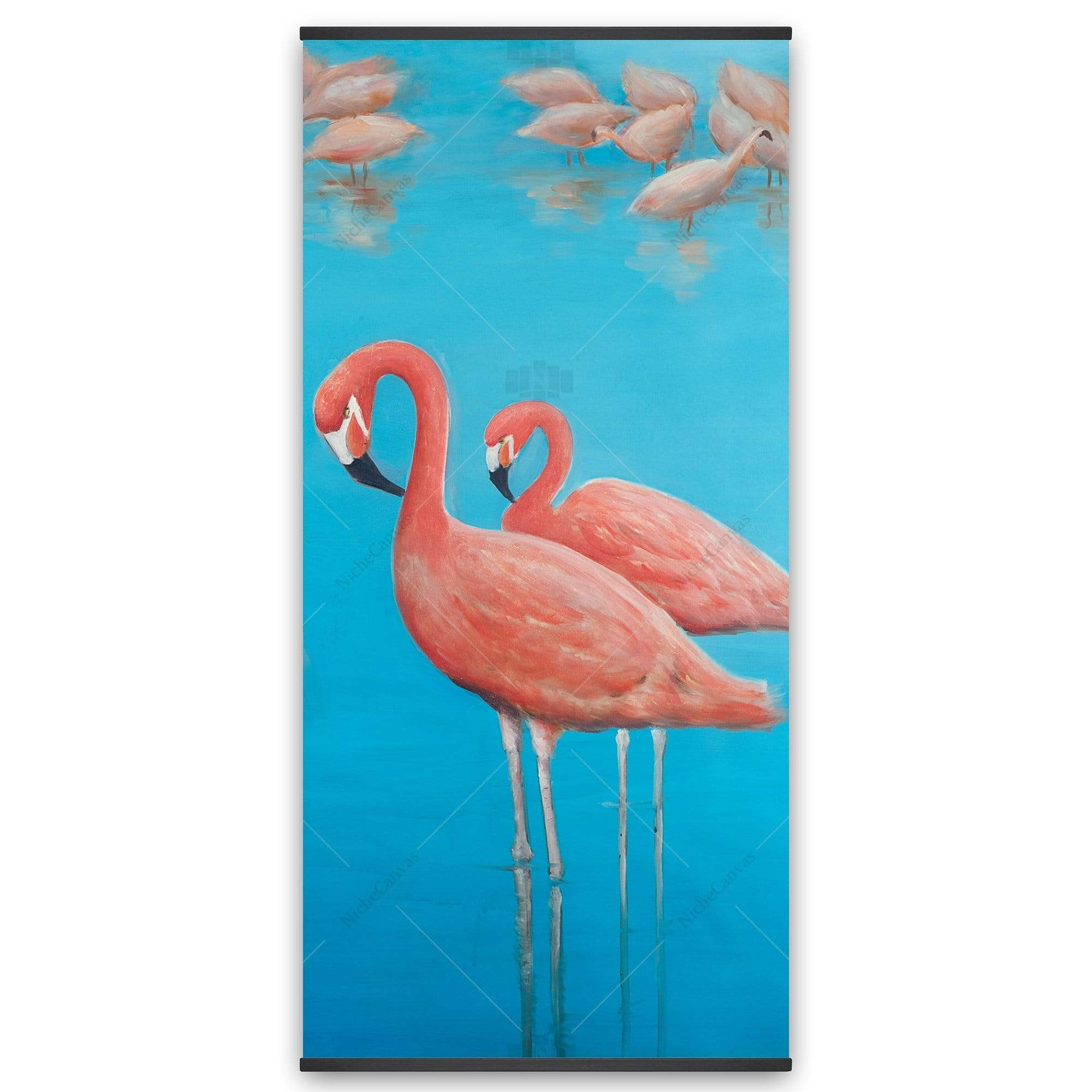 Group Of Flamingos - Wooden Magnetic Frame