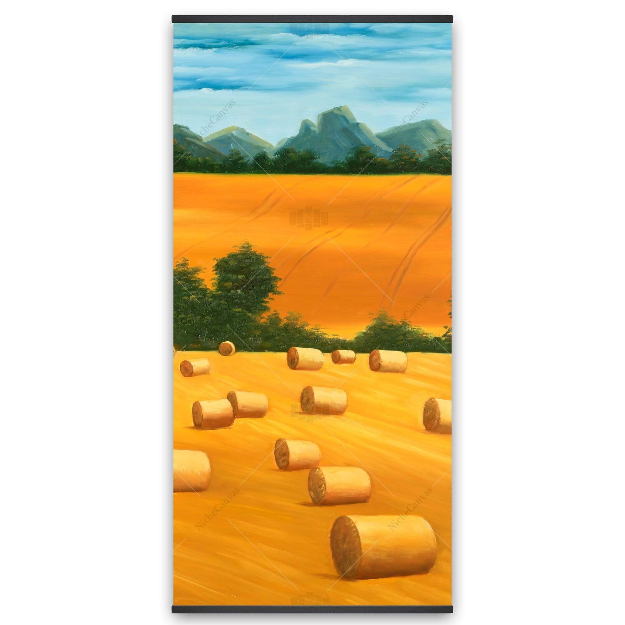 Hay Bale Fields - Wooden Magnetic Frame