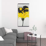 Hungry Bee On A Dandelion - Wooden Magnetic Frame