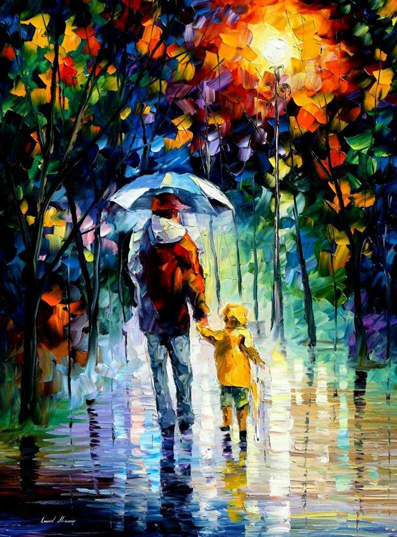 Abstract Father and Son - DIY Painting By Numbers Kit