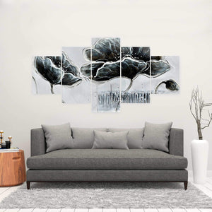 Industrial Style Grayscale Flowers