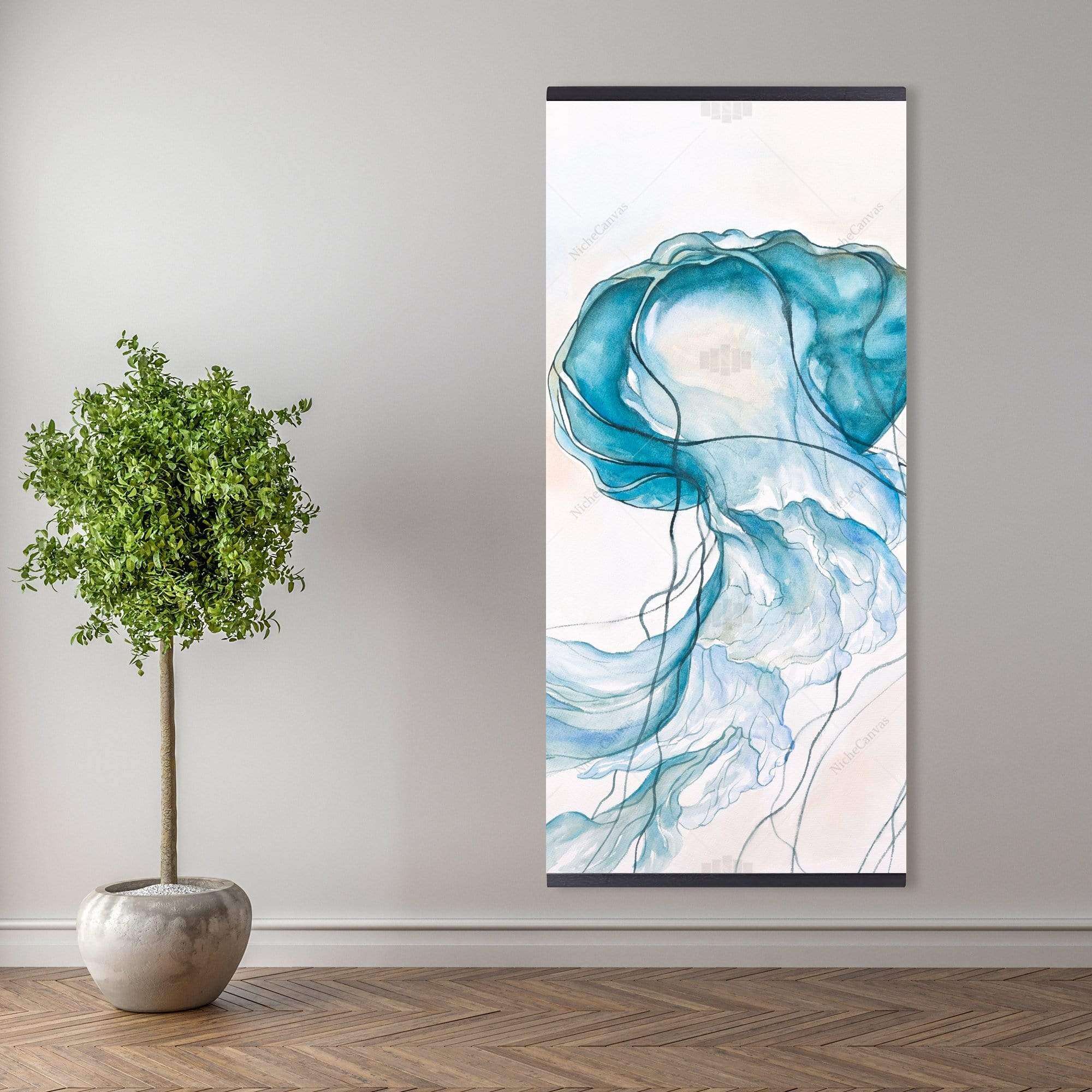 Jellyfish Moving - Wooden Magnetic Frame