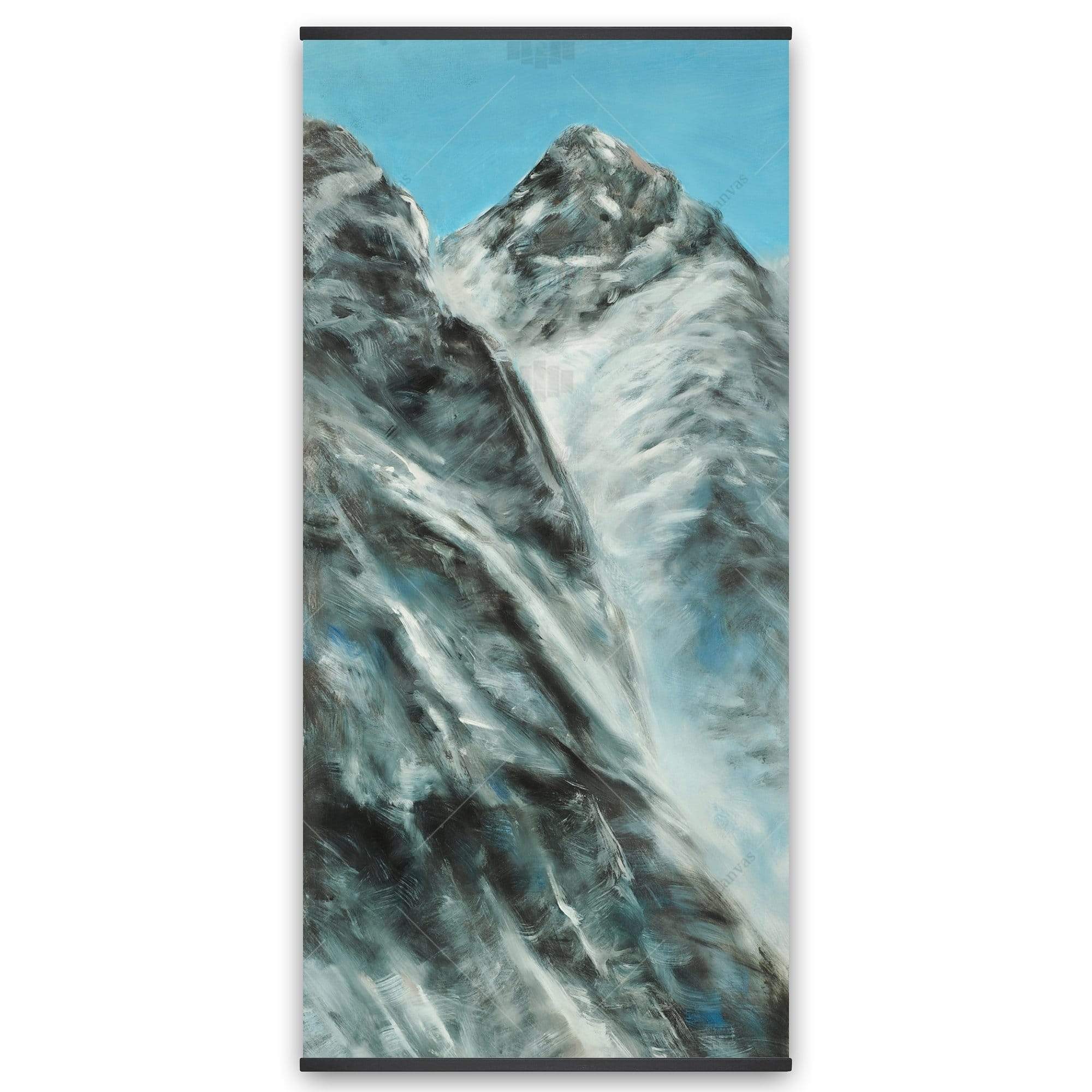 Mountains Of Lhotse Wall On Nepal Side - Wooden Magnetic Frame