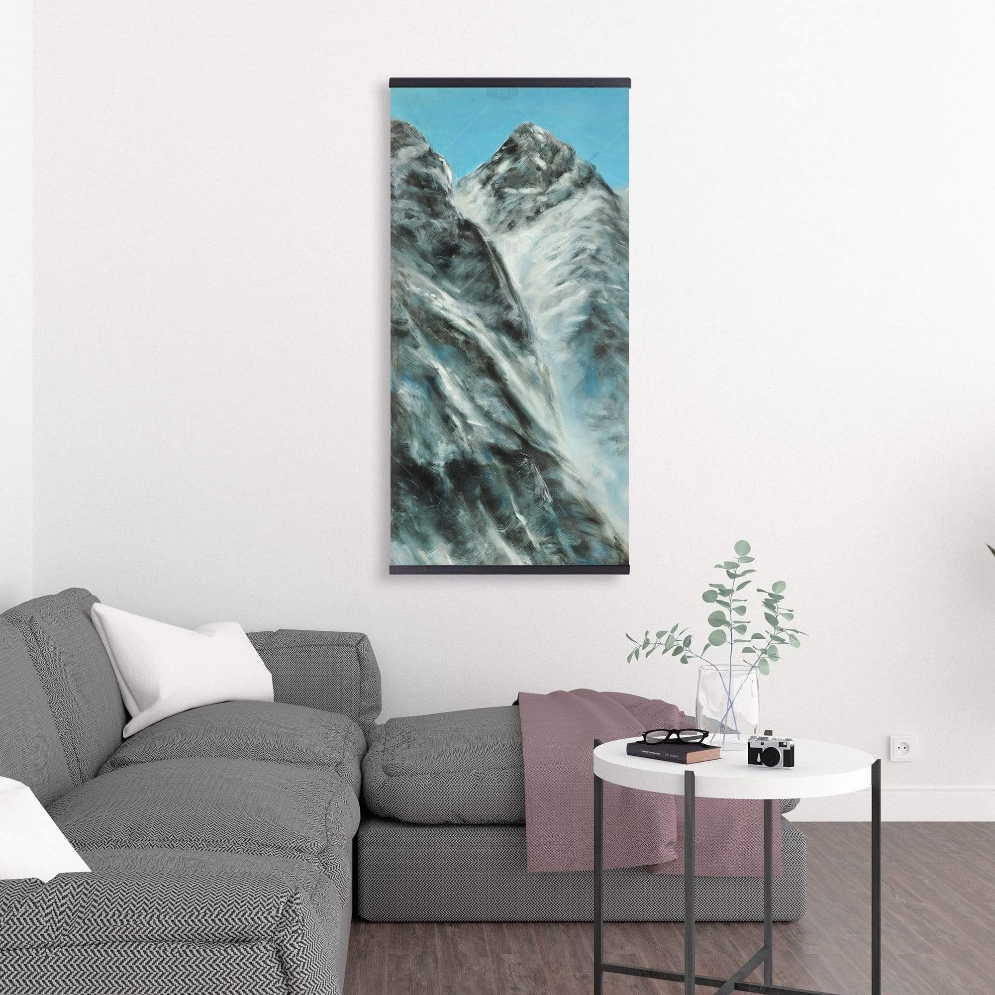 Mountains Of Lhotse Wall On Nepal Side - Wooden Magnetic Frame