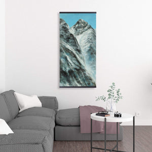 Mountains Of Lhotse Wall On Nepal Side - Wooden Magnetic Frame