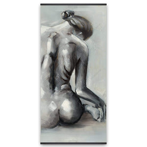 Nude Woman From Behind - Wooden Magnetic Frame