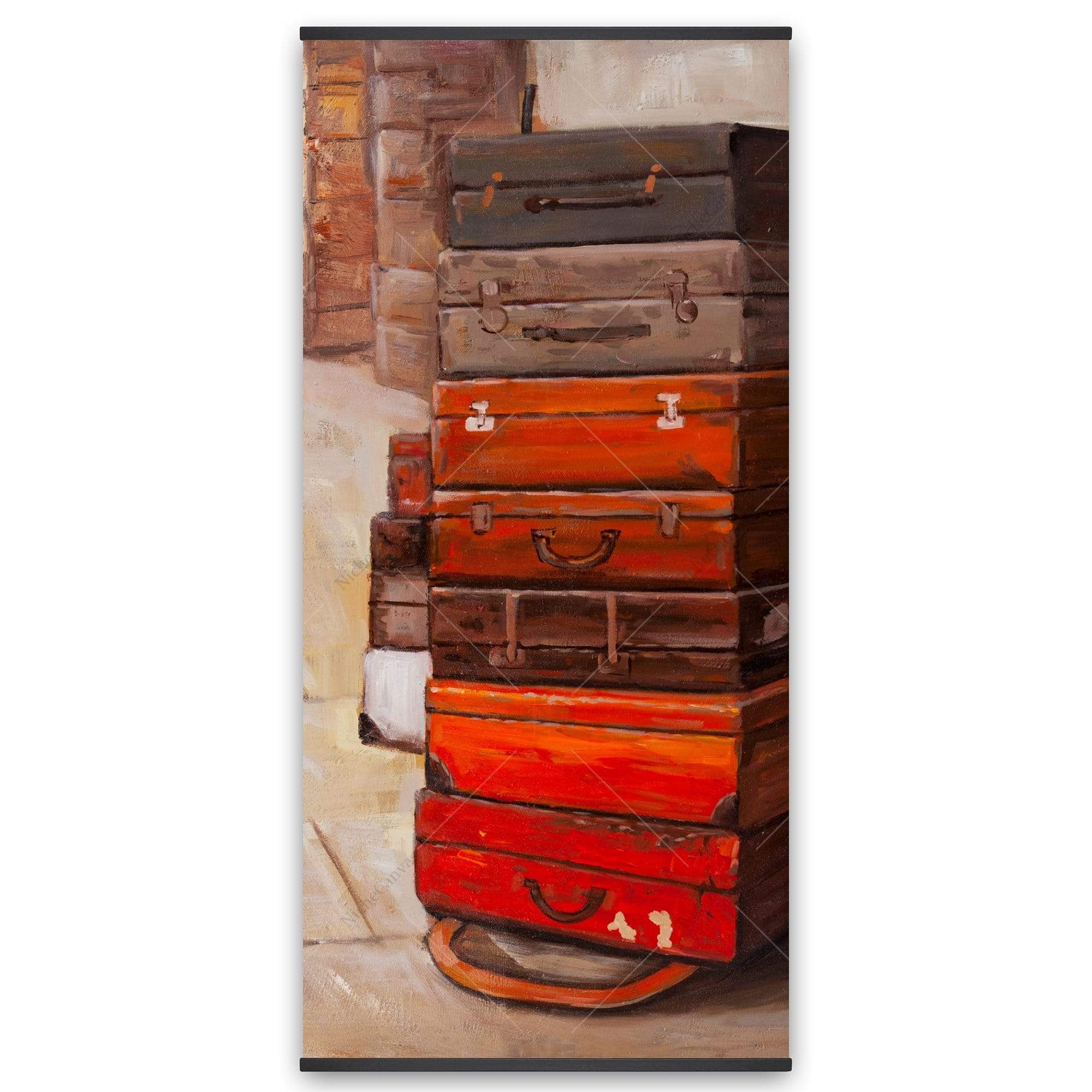 Old Traveling Suitcases - Wooden Magnetic Frame