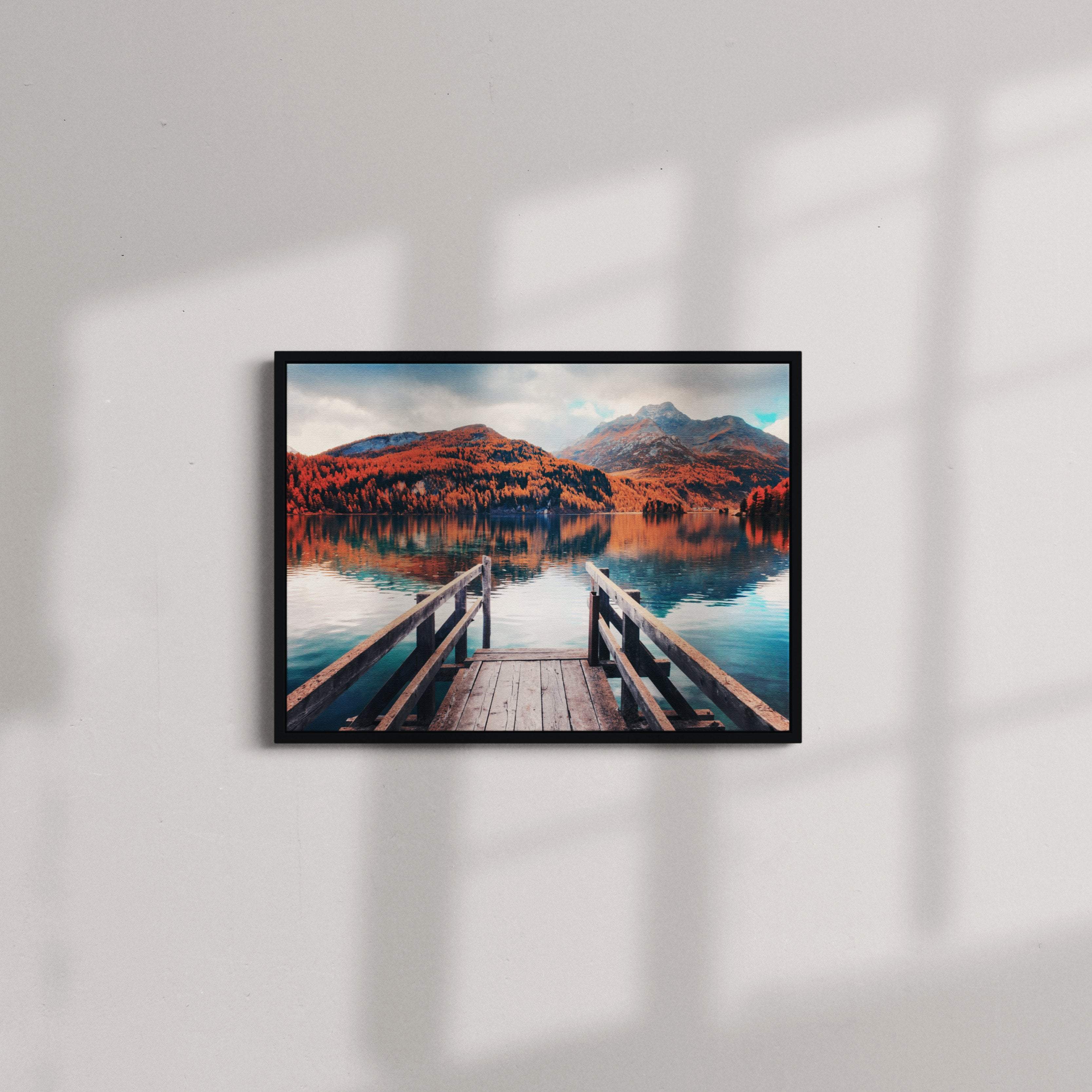 Wooden Pier on Lake Sils