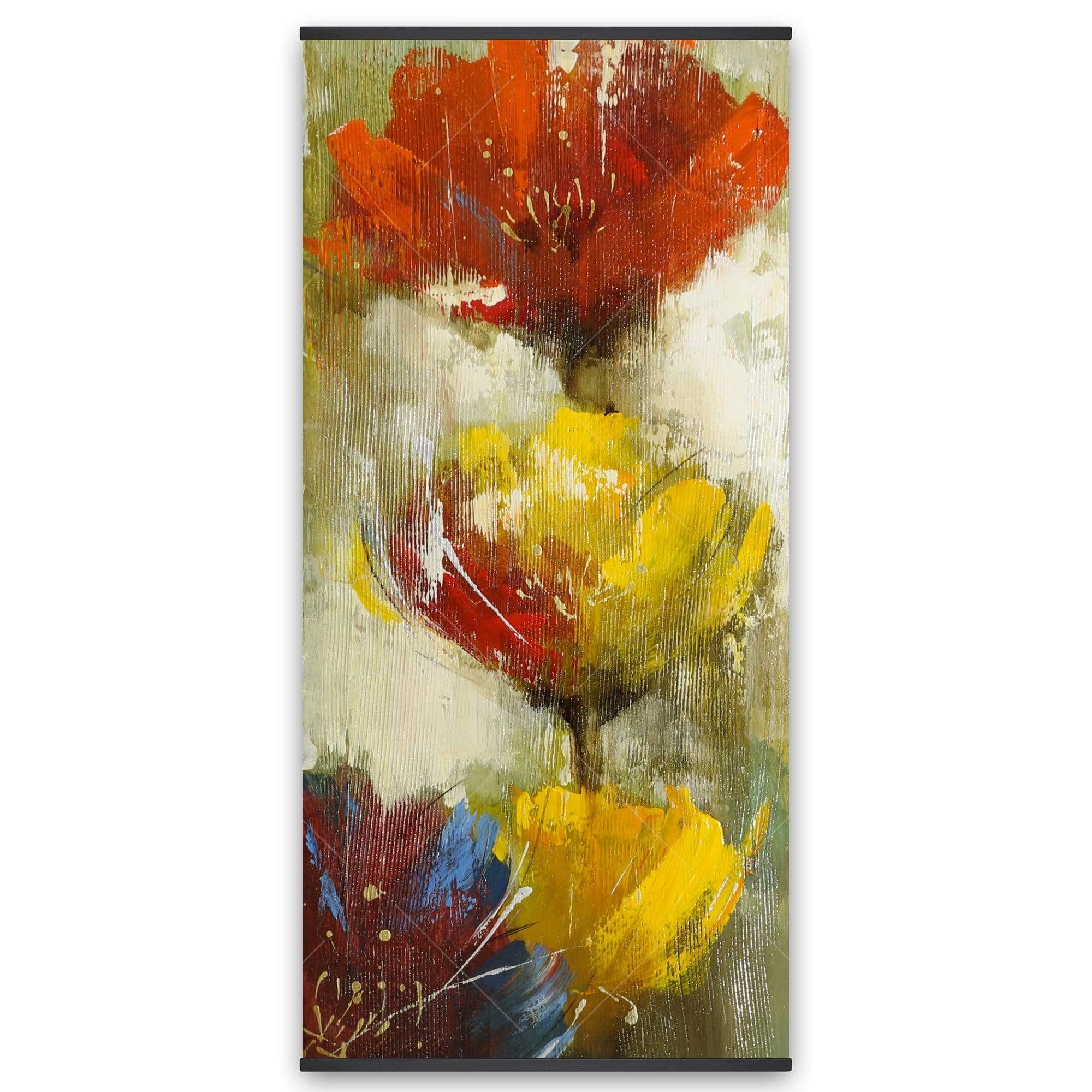 Orange And Yellow Flowers - Wooden Magnetic Frame