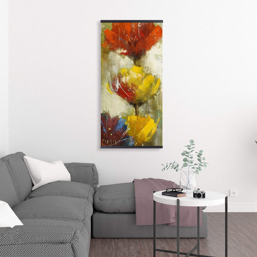 Orange And Yellow Flowers - Wooden Magnetic Frame