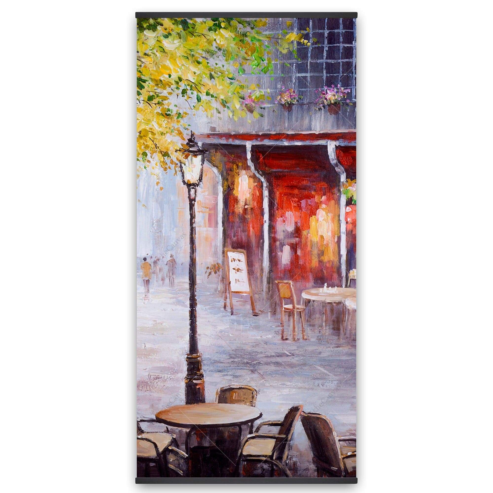 Outdoor Restaurant By A Nice Day - Wooden Magnetic Frame