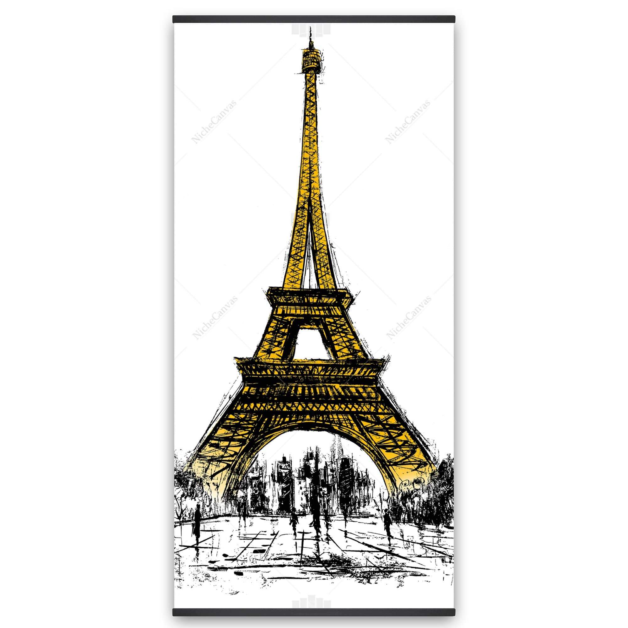 Outline Of Eiffel Tower - Wooden Magnetic Frame