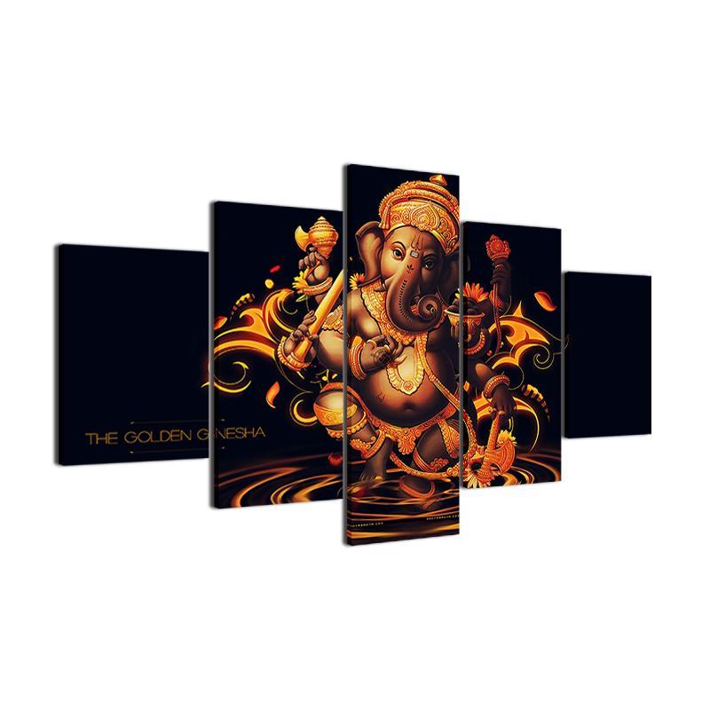 Golden Ganesh on Black - Limited Edition