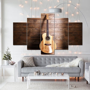 Acoustic Guitar on Wood