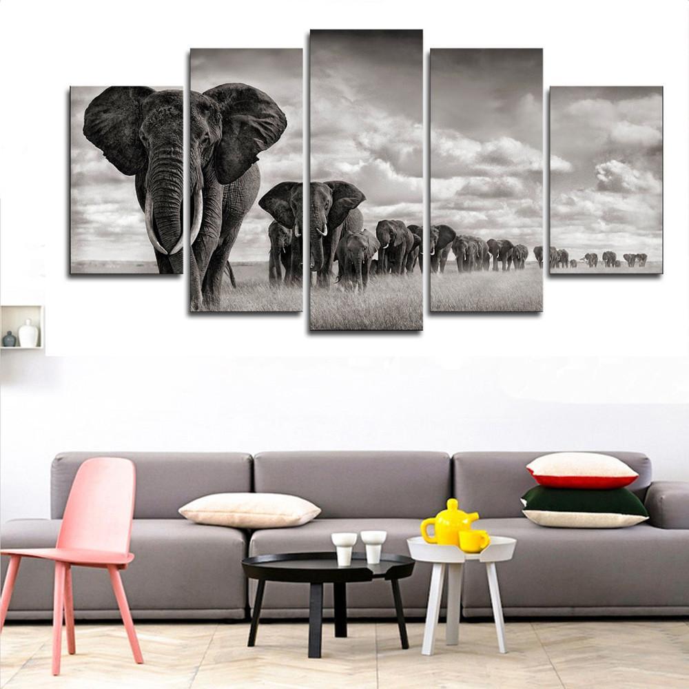 Elephants Walking