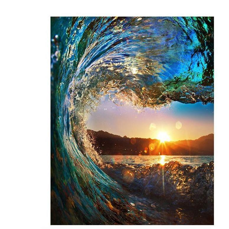 Wave Sunset DIY Painting By Numbers Kit