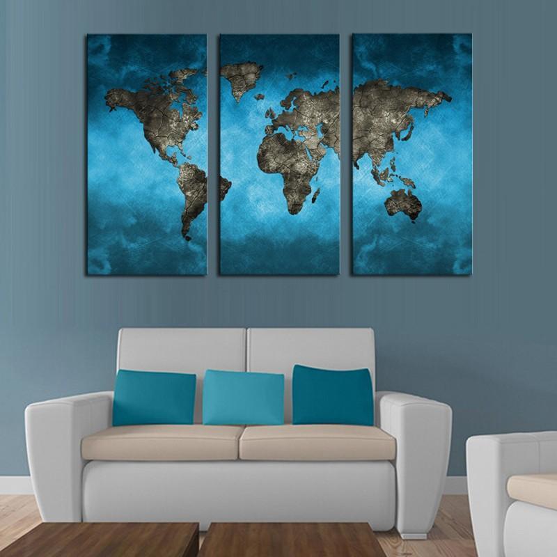 World Map - Blue