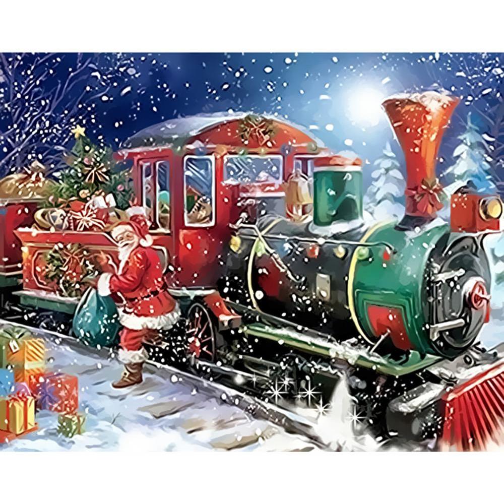 Christmas Train - DIY Painting By Numbers Kits