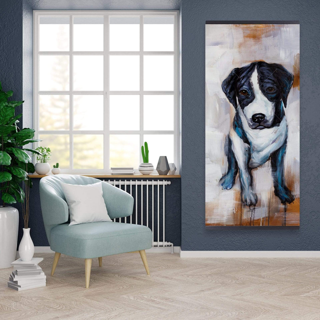 Sitting Dog - Wooden Magnetic Frame