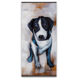 Sitting Dog - Wooden Magnetic Frame