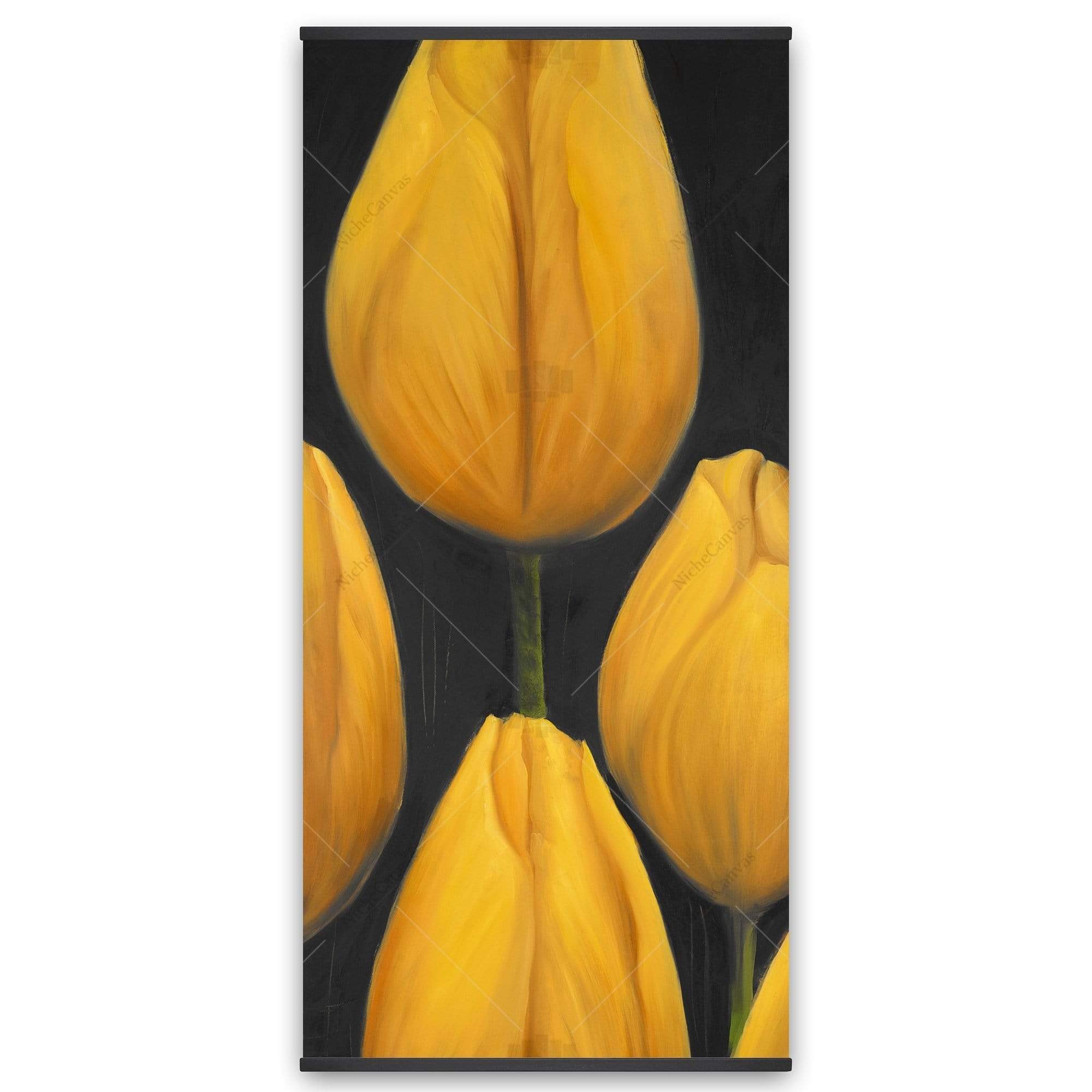 Six Daffodils Flowers - Wooden Magnetic Frame