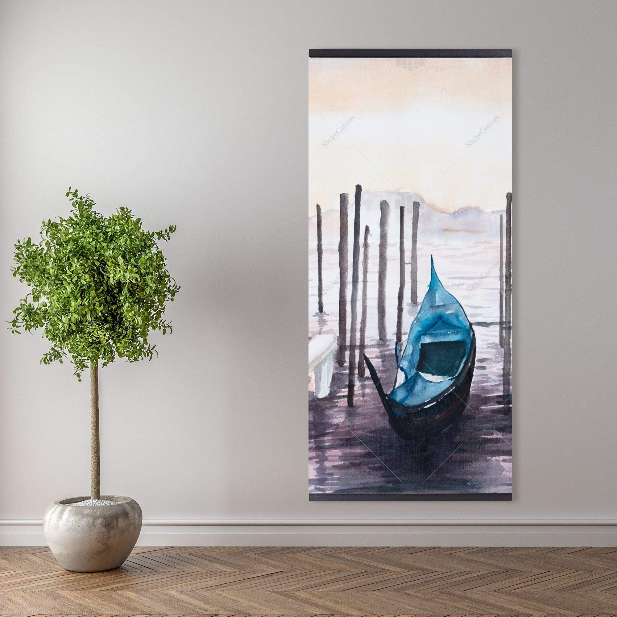 The Gondola In Italy - Wooden Magnetic Frame