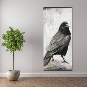 Two Crows Birds - Wooden Magnetic Frame