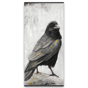 Two Crows Birds - Wooden Magnetic Frame