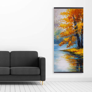 Two Trees By The Lake  - Wooden Magnetic Frame