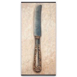 Vintage Butter Knife - Wooden Magnetic Frame