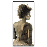 Woman Back In Sepia - Wooden Magnetic Frame