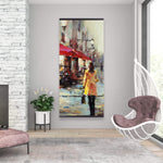 Woman Walking In Paris - Wooden Magnetic Frame