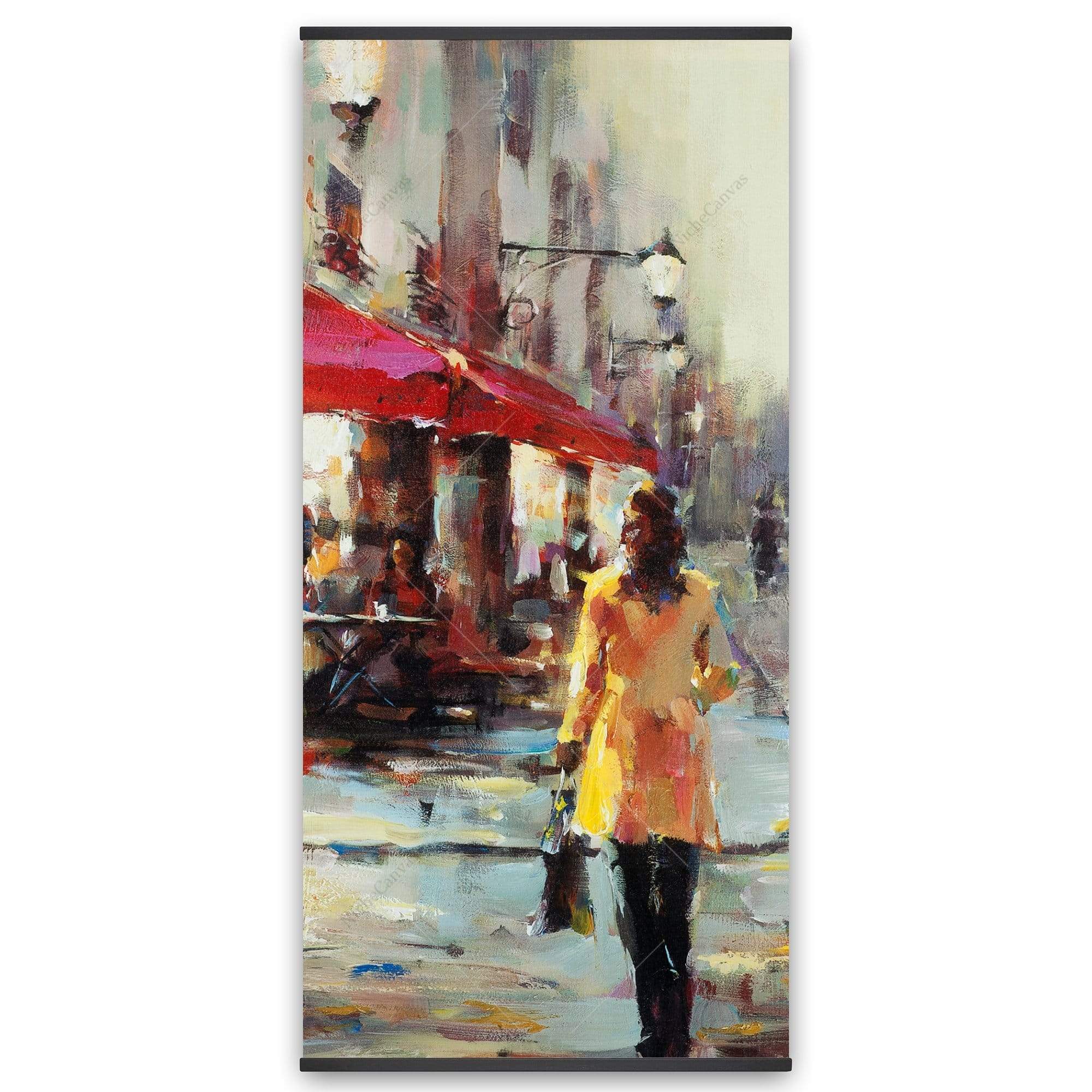 Woman Walking In Paris - Wooden Magnetic Frame