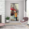 Woman Walking In Paris - Wooden Magnetic Frame