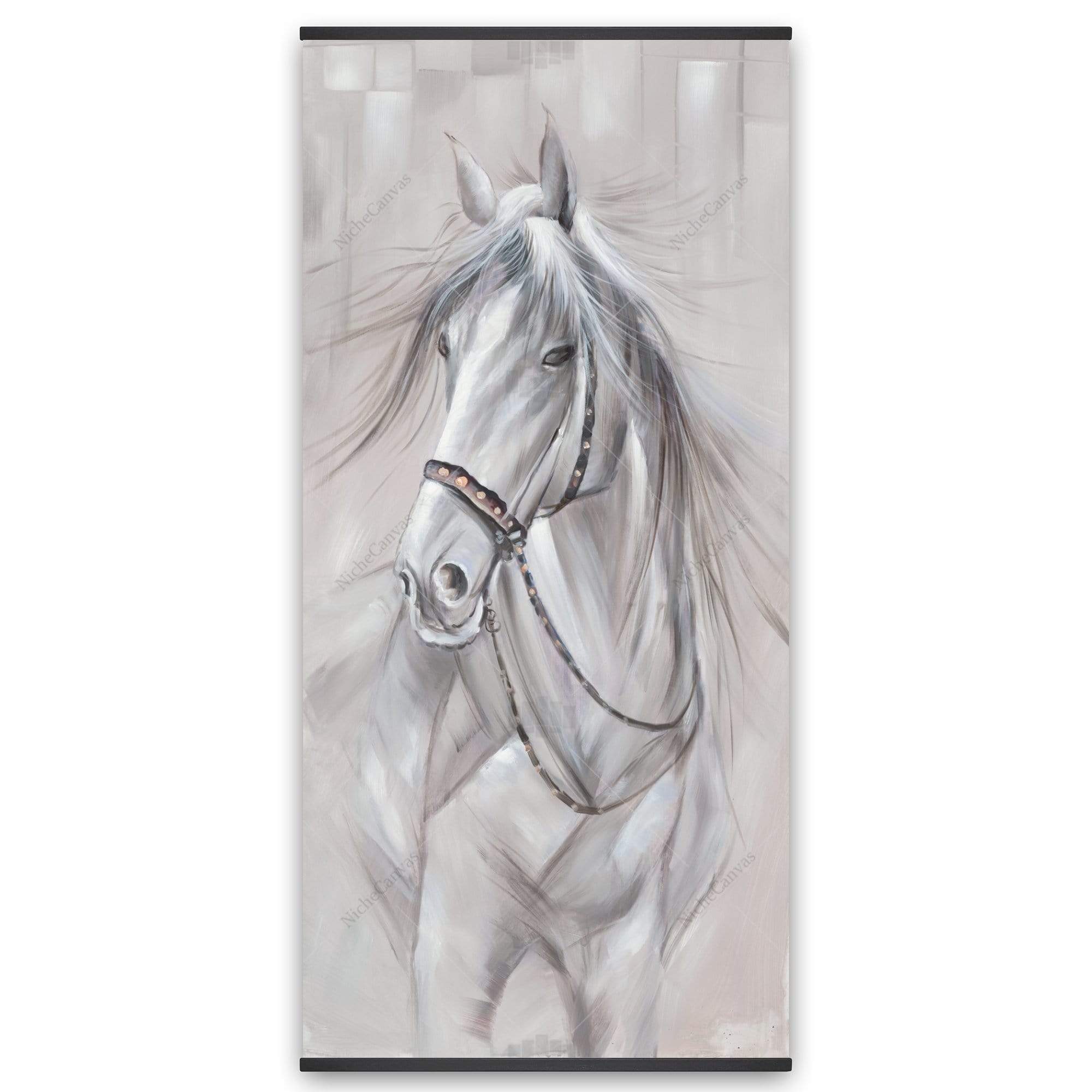 Worthy White Horse - Wooden Magnetic Frame