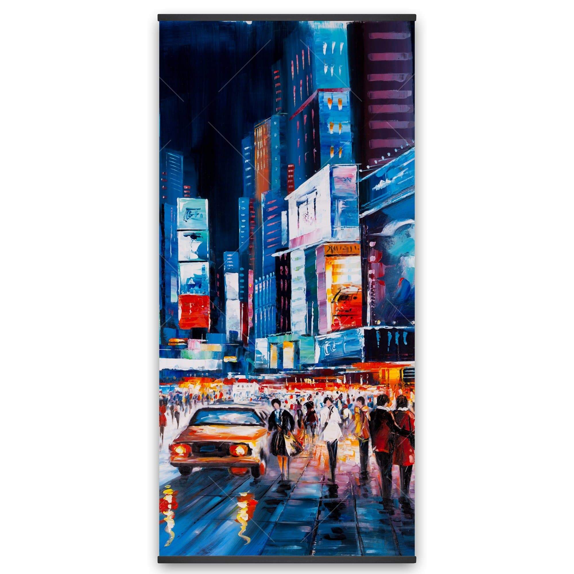 Yellow Cabs In Times Square - Wooden Magnetic Frame